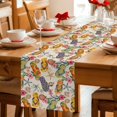thumbnail image 5 of Vintage Coastal Table Runner 70 Inches, Summer Sea Starfish Coral Flip Flops Beige Bed Runner Dresser Scarves Tabletop for Indoor Outdoor Parties/Ceremony/Banquet, 13" x 70", 5 of 9