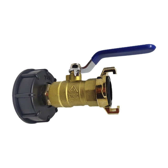 Adaptador de tanque IBC, conector de agua de repuesto, accesorios para tanque IBC, manguera de jardín 3: 4 con valor