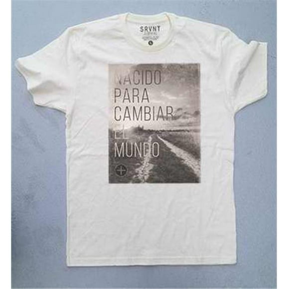 SRVNT Clothing 111951 Span-Ts-Born To Change The World-Mens-Xl-Brown & Grey