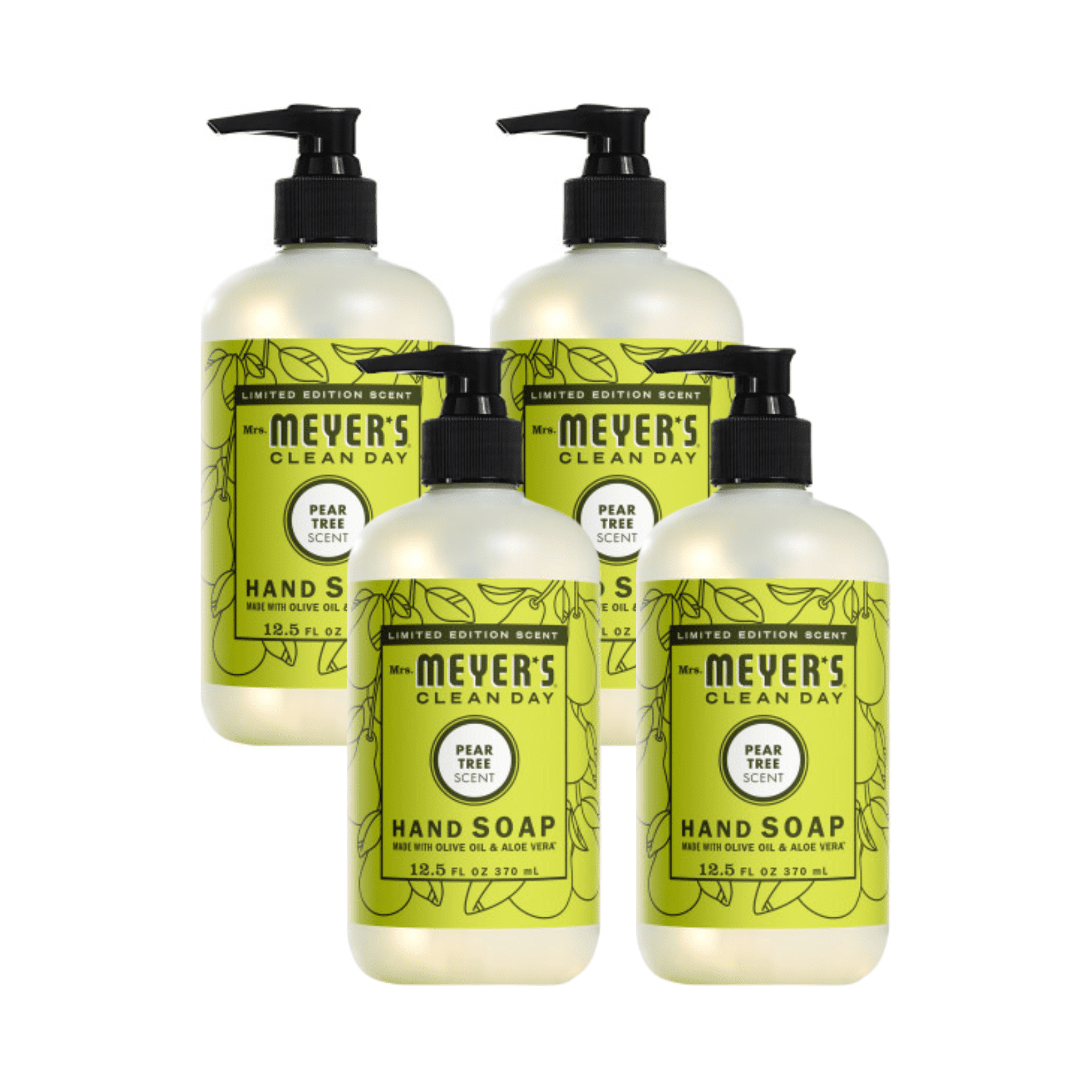 Mrs. Meyer’s Clean Day Liquid Hand Soap, Pear Tree, 12.5 FL oz (Pack - 4)