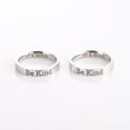 thumbnail image 4 of Anillo BeKind de acero de titanio para mujer, joyería europea y americana, joyería para parejas, nicho para hombre, Navidad, 4 of 6