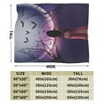 thumbnail image 3 of DouZhe Ultra-Soft Micro Fleece Lightweight Flannel Bed Blanket, Full Moon Witch Fantasy Print Cozy Warm Throw Blankets, 50"x40", 3 of 7