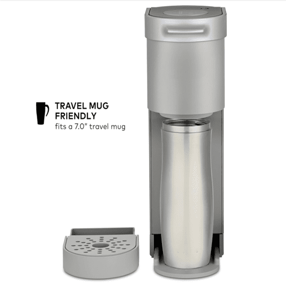 Single Serve Coffee Maker, 6 to 12oz Brew size, with Cord Storage, Perfect for Small Spaces, Studio Gray