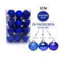 thumbnail image 1 of Adornos navideños Dgankt, bolas navideñas colgantes, adornos decorativos irrompibles para árbol de Navidad de 1,57 pulgadas, juego de 24 unidades, ahorros en decoración de temporada., 1 of 6