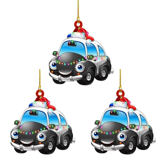 Fiudx Adorno para Árbol de Navidad, Adorables Figuras de Perro, Adornos de Madera Pintados a Mano, Regalo para Amantes de Las Mascotas, Perfecto para El Árbol de Navidad, Juego de 3 Piezas, 8,5 X 8,5