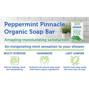 Bio-Safe Organics Organics Soap Line, All-Natural Handmade Bath Soap Bar, Peppermint Pinnacle, 4 oz, 12 Pack