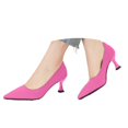 thumbnail image 3 of Xiaoxatg Stylish Women's Fashion Pointed Toe Knit Mesh High Heel Dress Shoes for Daily Casual and 7.5 Hot Pink, 3 of 6