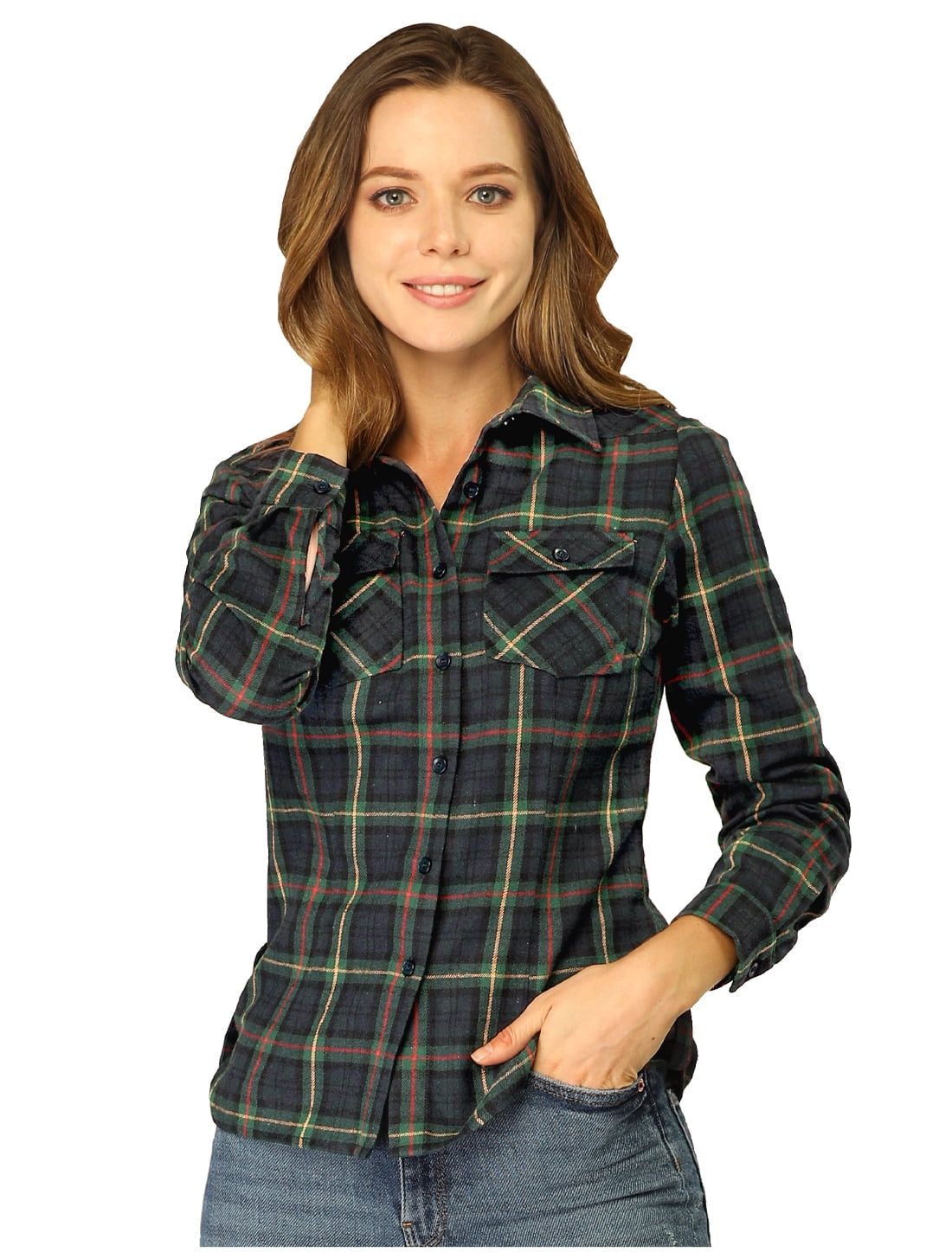 Milwaukee Leather Men's Flannel Plaid Shirt - 100% Cotton, Black & White, Long Sleeve Button Down