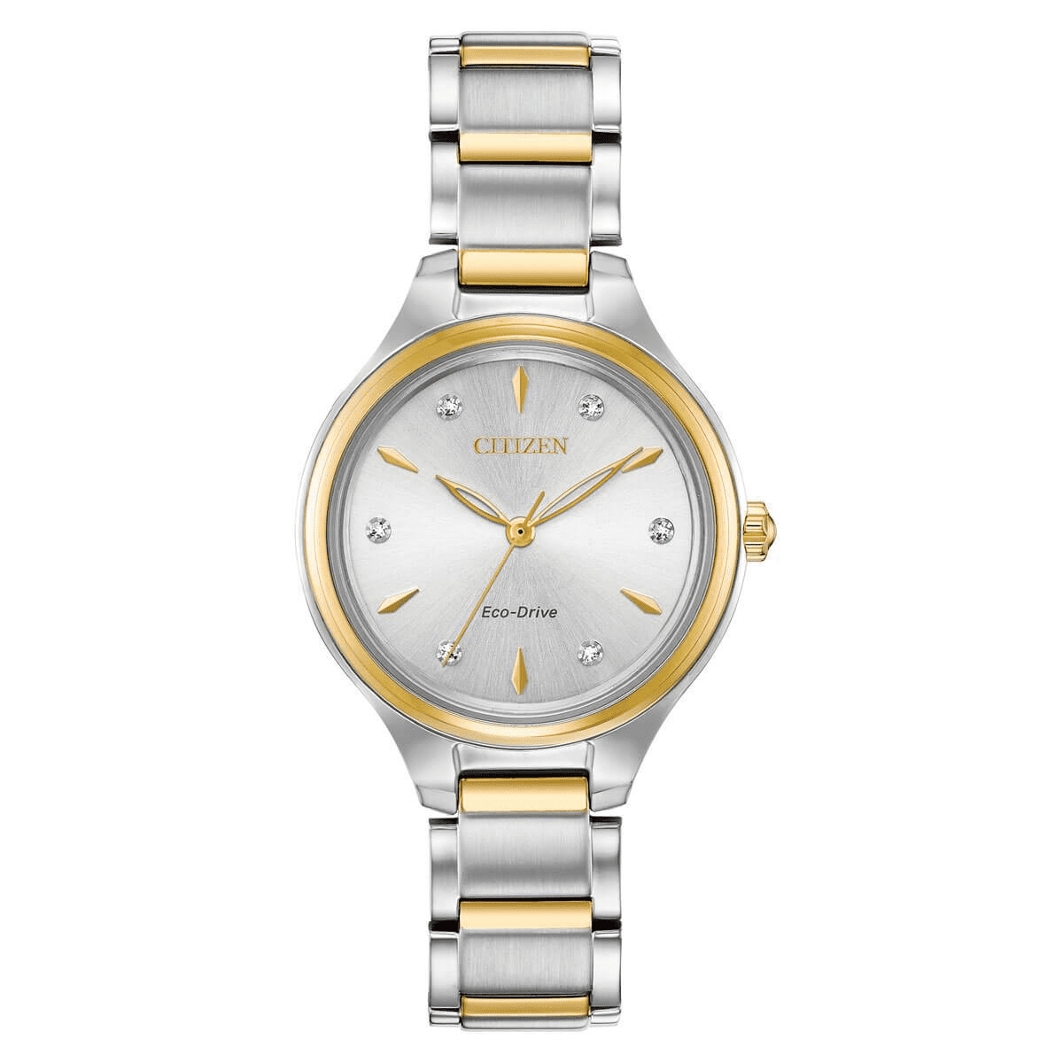 Free Shipping Citizen Women s Eco Drive Two Tone Diamond Watch FE2104 50A Walmart