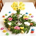thumbnail image 7 of Easter Garlands Simulated Birds Egg Wreath Spring Easter Colorful Leaf Ring Door Decoration Festival Wall Decoration, 7 of 7