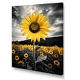 thumbnail image 2 of Designart "Yellow Brown Sunflower landscape Emergent Sunflower II" Floral & Botanical Canvas Print, 2 of 5