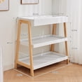 thumbnail image 2 of Garvee Diaper Changing Table, Baby Changing Table with Changing Pad, Portable Baby Diaper Changing Station with 2 Tier Storage Shelves, for Newborn Baby, Infant, White, 2 of 7
