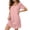 A-Pink, variant on Fengactive Color Block Pajama Set for Women 2 Piece Lounge Set Short Sleeve Tops and Shorts Soft Sleepwear