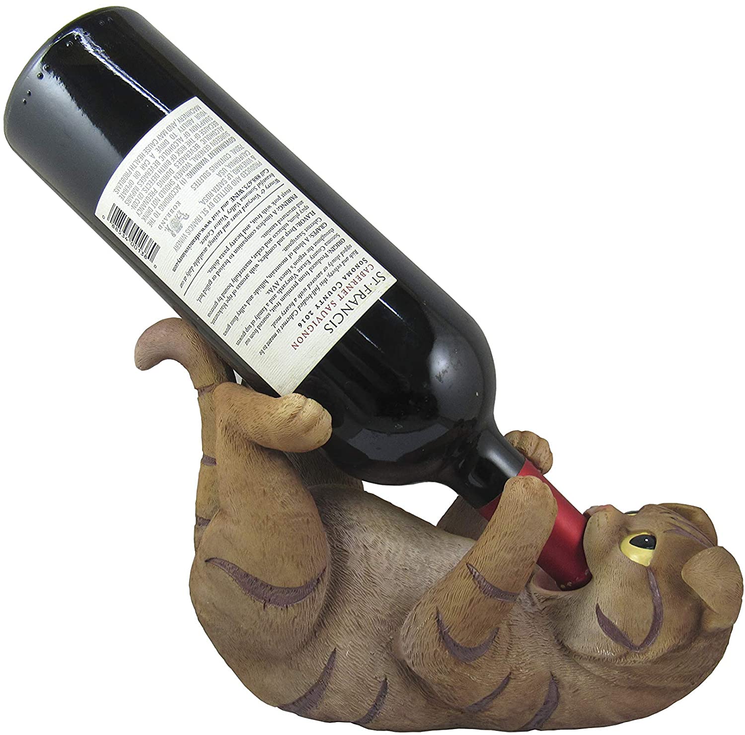 DWK Scottish Fold Themed Cat Wine Bottle Holder | Kitchen Countertop Decor | Wine Holders and Decoration | Vineras para Poner Botellas en Casa | Red Wine Storage | Wine Accessories Storage - image 2 of 6
