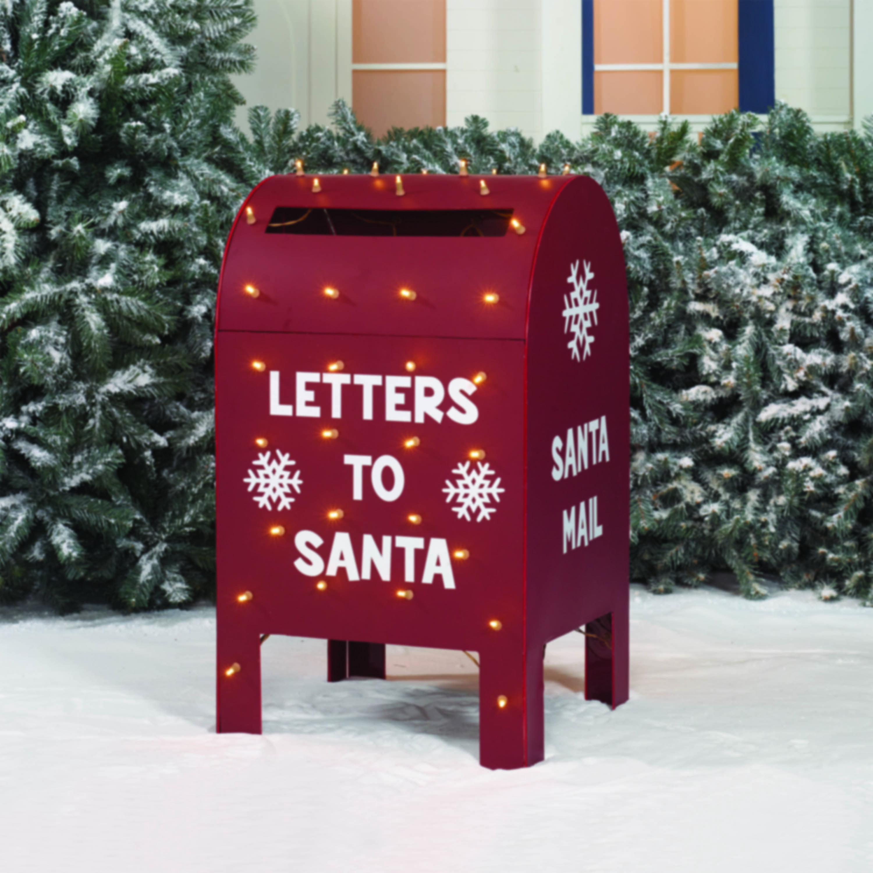 Mailbox Magnet Partial Cover Vintage Christmas Ornaments Bulbs Mail Box Car