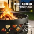 thumbnail image 4 of Outsunny Outdoor Fire Pit, Portable Bottomless Fire Ring with Poker, Black, 4 of 10