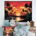 thumbnail image 2 of Designart "Bold Landscape Orange Sunset I" Extra Large Coastal Framed Wall Art - Coastal Orange Coastal Sunset Bedroom Framed Canvas Wall Art, 2 of 7