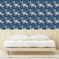 thumbnail image 3 of Ambesonne, Peony Pattern Peel & Stick Wallpaper for Home, Flowers Springtime, 13"x36", Cobalt Blue Pale Yellow, 3 of 5