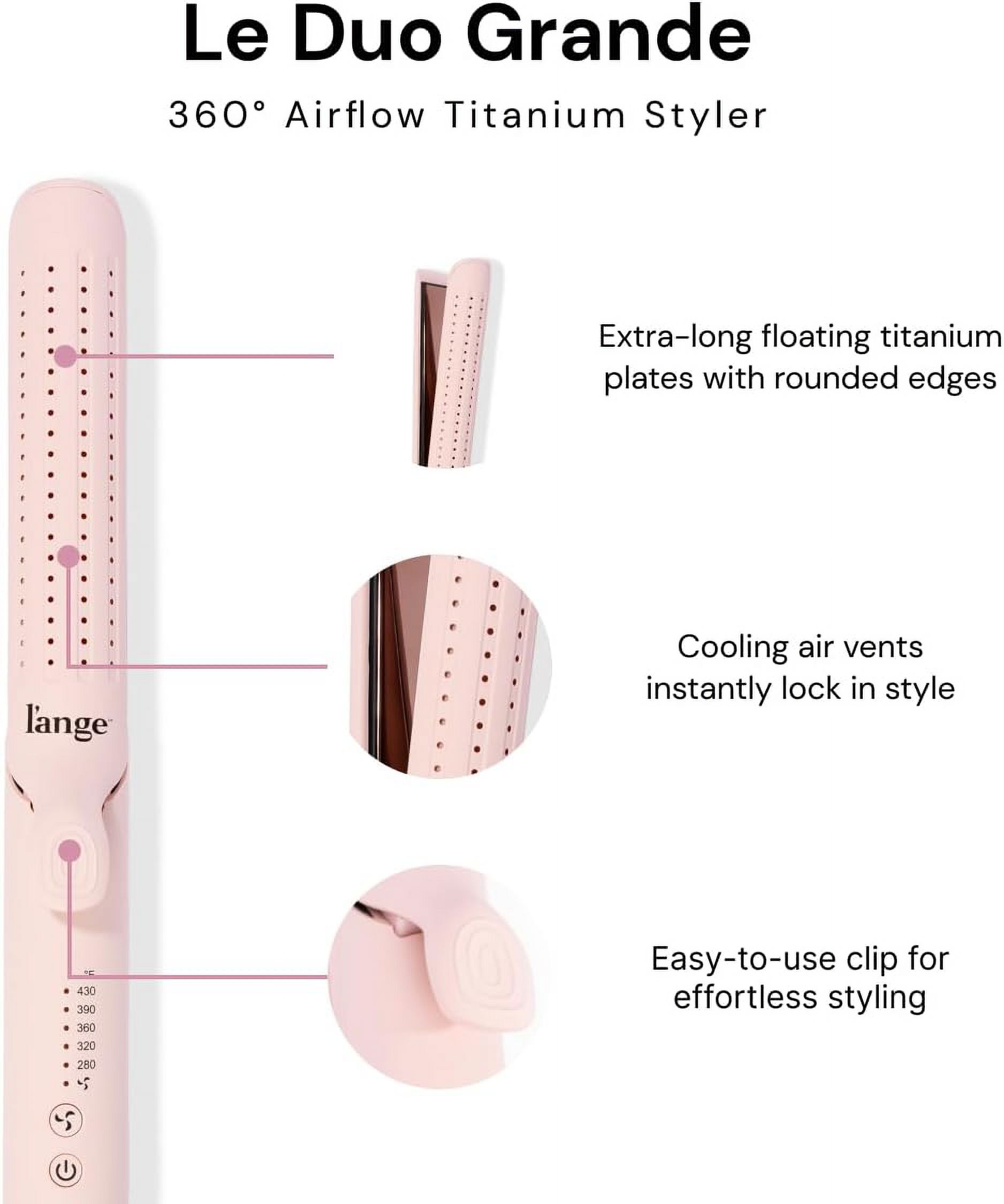 L'ange Hair Le Duo Grande 360° Airflow Styler | 2-in-1 Curling Wand & Titanium Flat Iron Hair Straightener - image 2 of 9