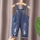 thumbnail image 2 of Odeerbi 1-5 Años Chicos Niñas Verano Denim Overalls Correa Desmontable Bib En General Desgarrado Jeans Casual Sin Mangas Denim Romper Mono, 2 of 9