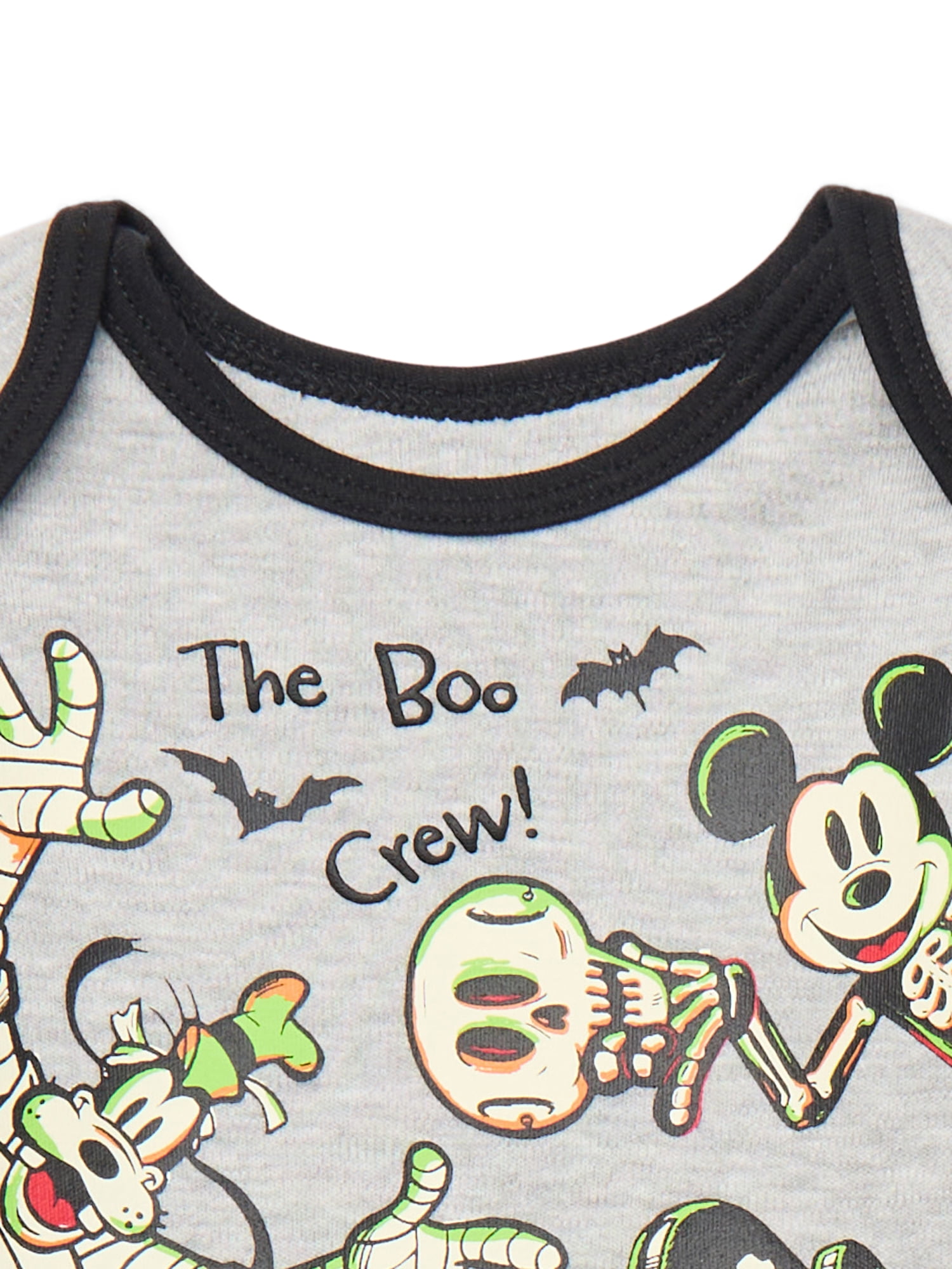 Halloween Mickey & Friends Unisex Baby Glow in the Dark Outfit Set, 3-Piece, Sizes 0M-12M