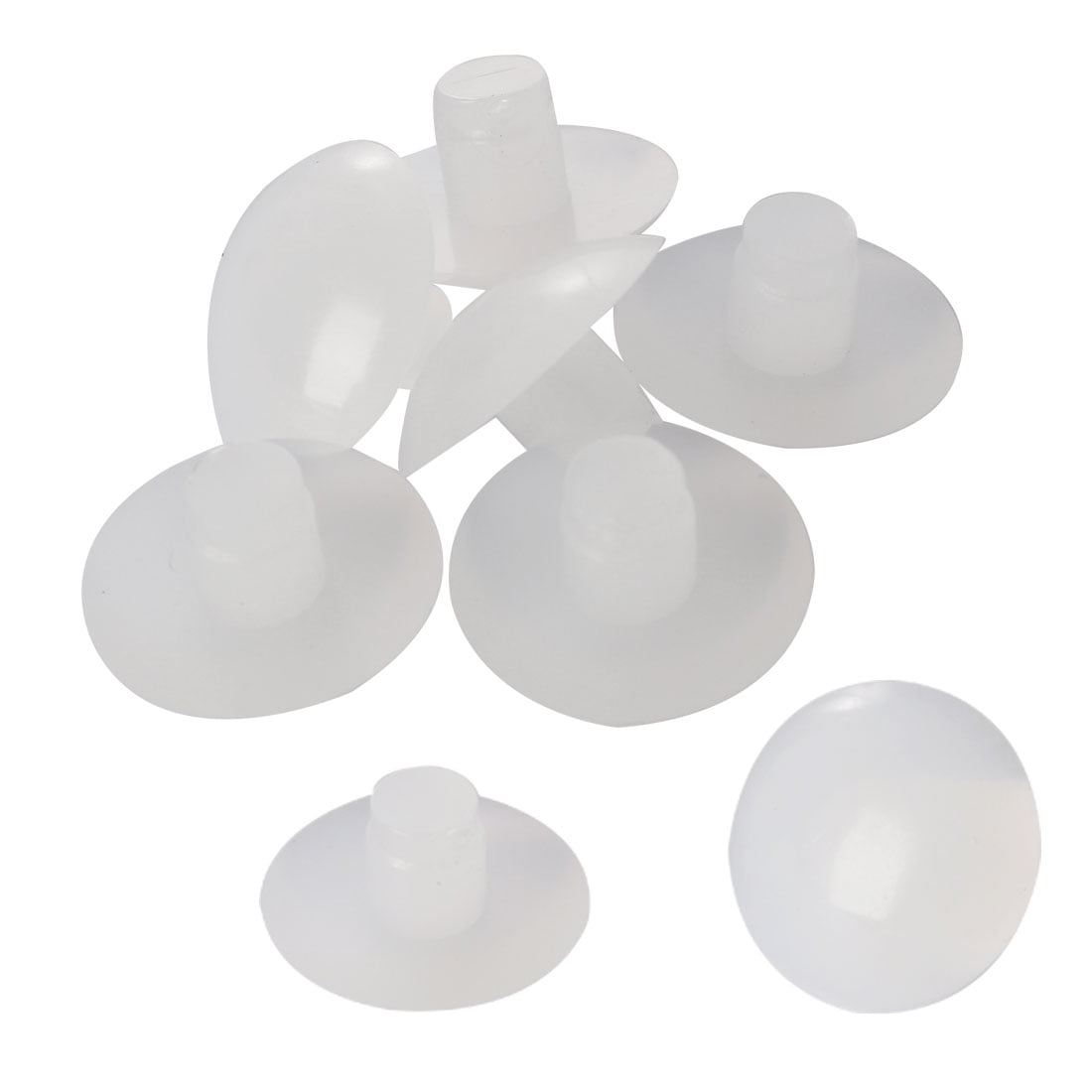 6mm White Stem Bumpers, Patio Outdoor Furniture Glass Table Top
