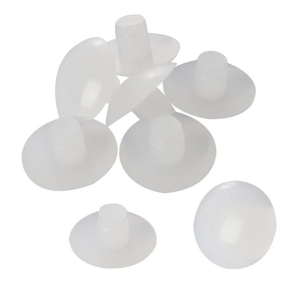8pcs 6mm White Stem Bumpers, Patio Outdoor Furniture Glass Table Top Embedded