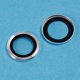 thumbnail image 4 of For iPhone 16 / 16 Plus Camera Lens Protector CD Veins Metal Ring Tempered Glass Film - Multi-color, 4 of 5
