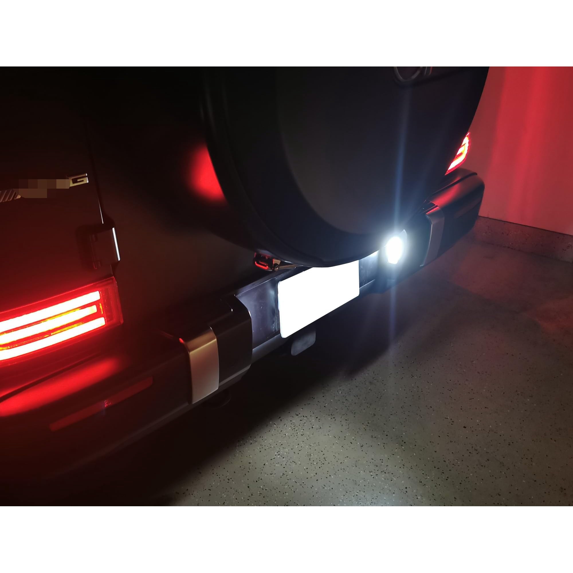 Xenon White Full LED License Plate Light Kit For Mercedes 2019-up G-Class (W463A) and 2013-2018 G-Class (W463 LCI/Facelift)