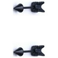 thumbnail image 3 of sweethay 1 Uds. Mujeres hombres flecha forma cono punta titanio acero tornillo trasero (perforado) Stud pendientes Punk gótico joyería regalos Type4 NO4, 3 of 6