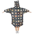 thumbnail image 2 of FORMRS Wearable Blanket Hoodie with Sleeves for Kids Cozy Flannel Sweatshirt, Square Harmony, 2 of 7