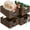 Brown 9x12x5in, variant on PRZL Set of 4 13x12in Water Hyacinth Pantry Baskets, Woven Organizers w/Chalkboard Label, Chalk Marker - Brown