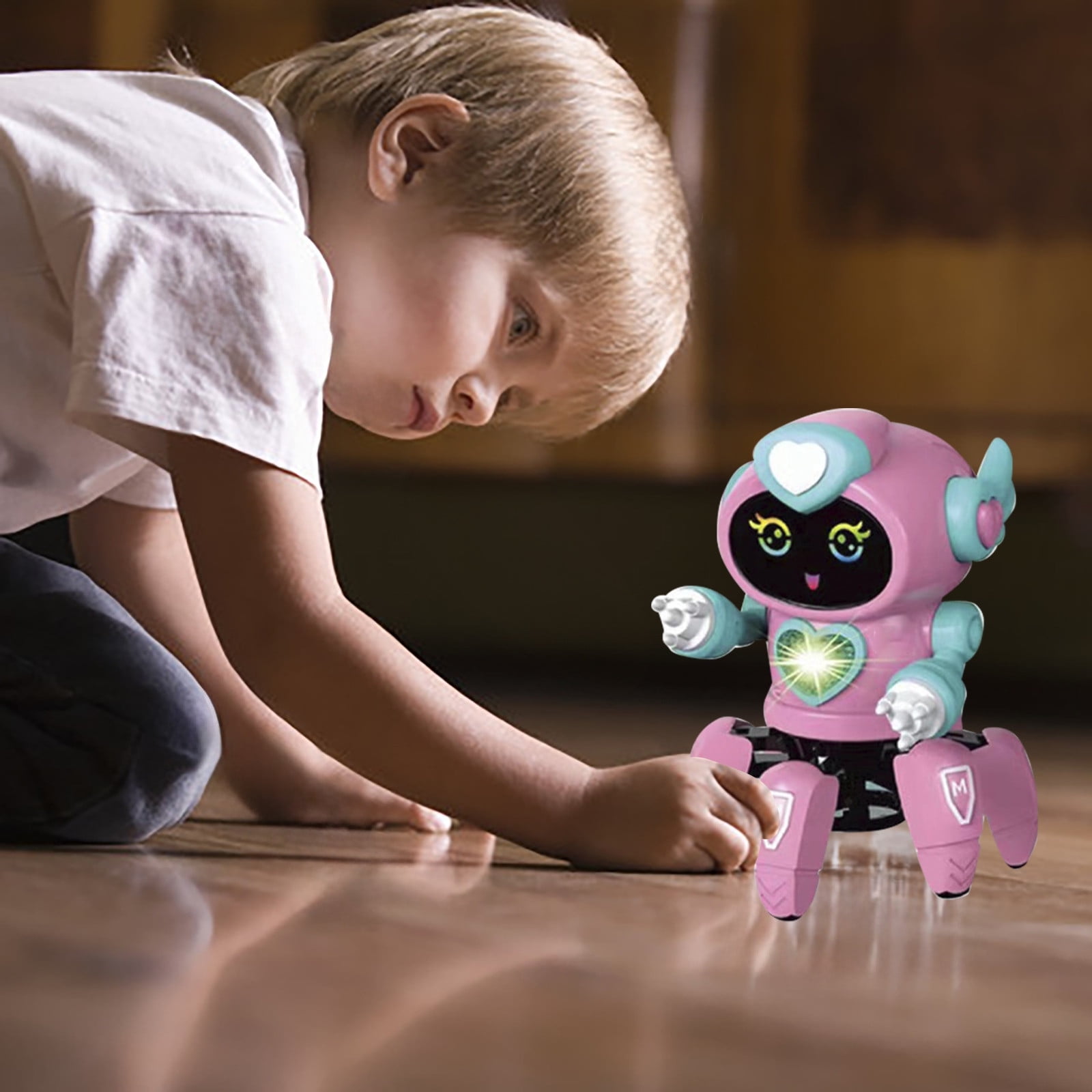 Xubinwww Six Robot Children's Intelligent Singing And Dancing Robot Boy And Girl Toys Alphabet Activity Hide And Seek Beehive Extra Large for Kids Hand Games for Boys Games for 2-4 Years Bottle