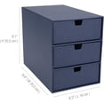 thumbnail image 5 of Bigso Ingrid 3-Drawer Fiberboard Desk Organizer Drawers | Dark Grey, 5 of 11