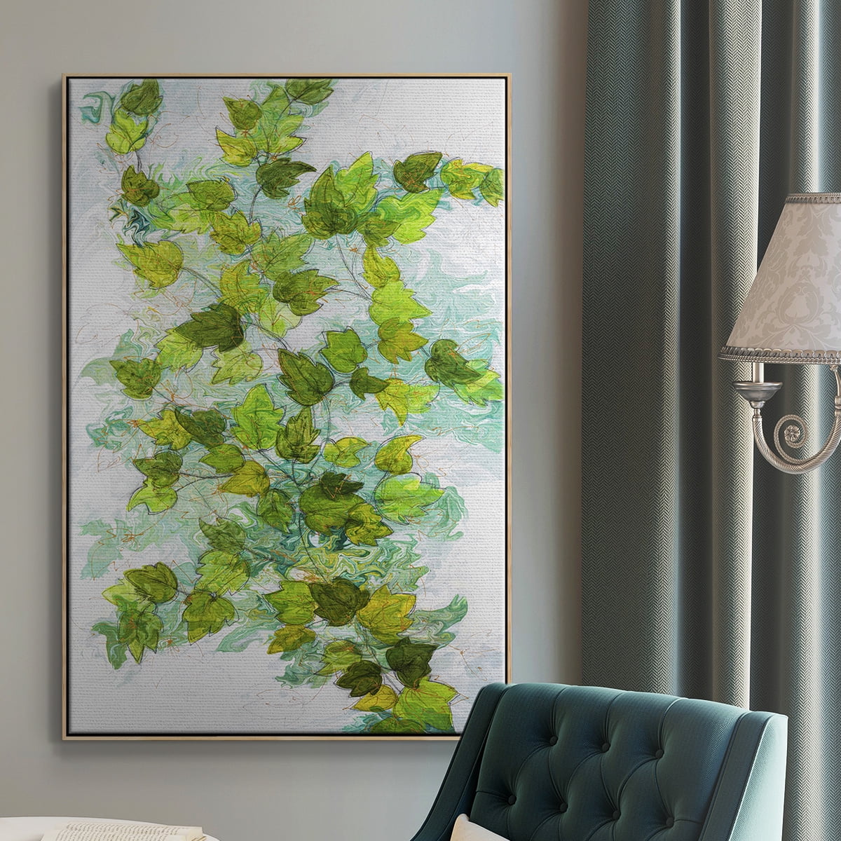 Ivy Framed Premium Gallery Wrapped Canvas - Ready to Hang