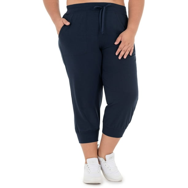 Athletic Works - Athletic Works Women's Plus Size French Terry Drawstring Jogger - Walmart.com