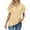 Yellow, variant on Ahdbta Casual Shirts for Womens Tops Dressy Casual V Neck Short Sleeve Lace Splice T Shirts Cute Fashion Clothes 2024 Business Blouses