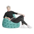 thumbnail image 2 of Gouchee Home Fluffy Stars Turquoise Faux Fur Bean Bag Chair – Soft Polyester with Polystyrene Bead Filling, Suitable for Adults and Teens, Lightweight & Cozy Seating for Living Room or Playroom, 2 of 7
