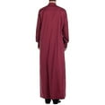 thumbnail image 3 of Men Muslim Islamic Plain Long Robe Dishdasha Kaftan Dressing Evening Gown ThobeL, 3 of 5