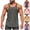 Dark Gray, variant on Men's Stringer Tank Tops, Muscle Cut Bodybuilding Gym Vest, Y-Back Workout Sleeveless T-Shirt