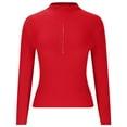 thumbnail image 6 of Zylanna Women's Pullover Sweaters, Long Sleeve Knit Button Crew Neck Solid Color Casual Tops for Women Red, 6 of 8