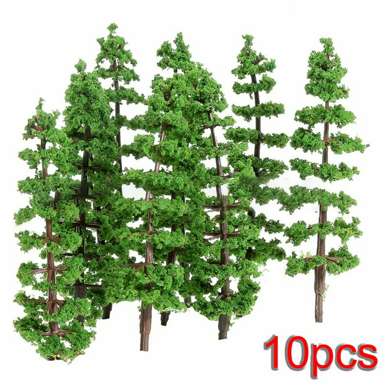 20pcs/set 4/5/7/9cm Mini Pine Trees Plastic Model Green Plants 1.57-3.54  DIY Train Landscape Fairy Garden Realistic Bush Craft - AliExpress