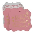 thumbnail image 3 of Inkdotpot Pack Of 100 Real Gold Foil Bracket Shape Paper Tags Baby It's Cold Outside Baby Shower Favor Hang Tags, 3 of 7