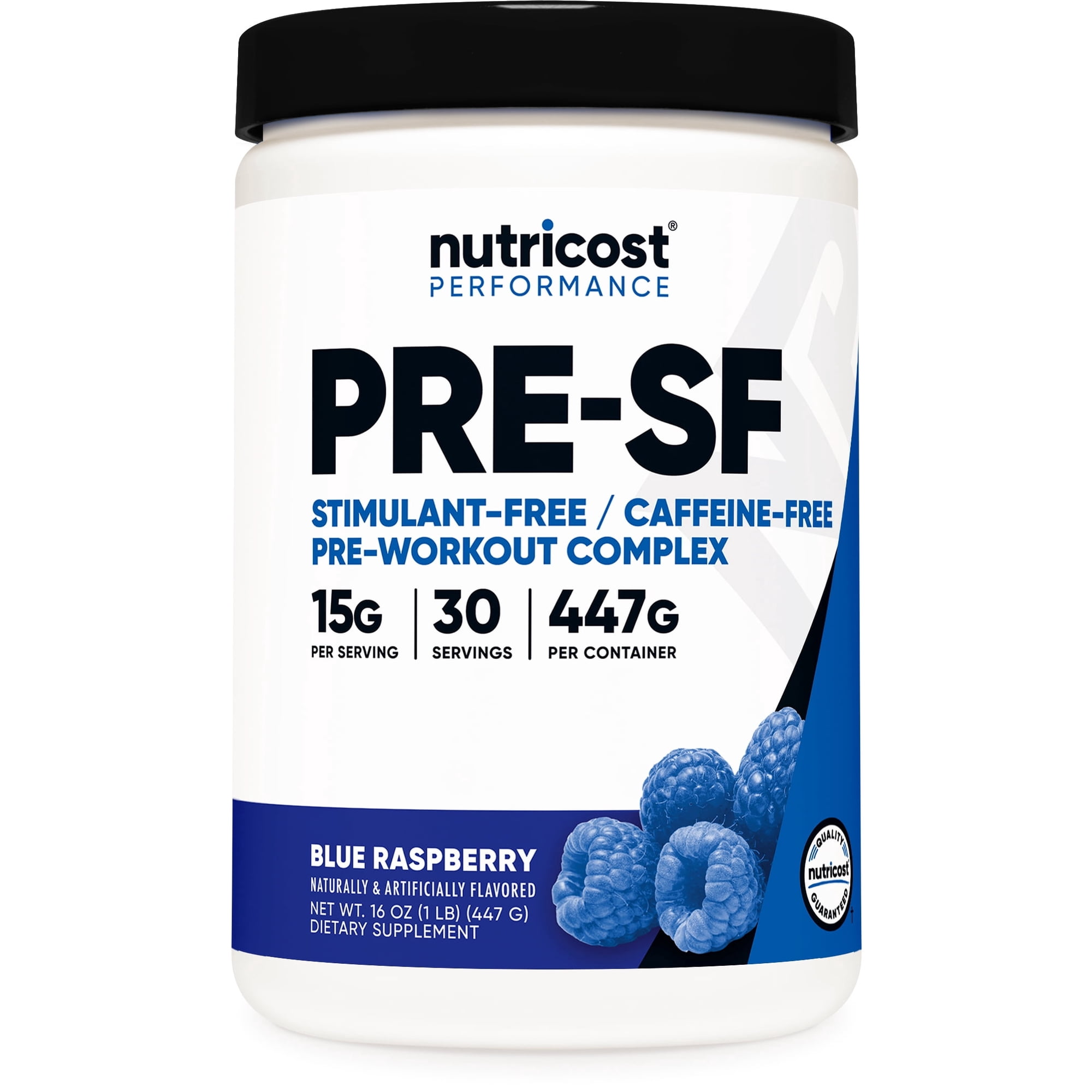 Nutricost Stim-Free Pre-Workout Powder Supplement, 30 Servings (Blue Raspberry)