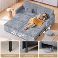 thumbnail image 3 of Noelse 79" 6-in-1 Convertible Sofa Bed, Pull-Out Sleeper Sofa Couch, Corduroy Fabric,  Gray, 3 of 12