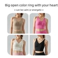 thumbnail image 3 of Chaleco deportivo con cuello en V y almohadilla para el pecho, ropa exterior de verano, ropa de yoga sexy con espalda cruzada, chaleco de fitness de color sólido para mujer, 3 of 4
