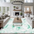 thumbnail image 4 of Area Rug for Living Room, Green Flower Non-Slip Indoor Ex Large Carpet for Bedroom/Dining Room, Watercolor Floral Botanical Line Drawing Print Washable Low-Profile Floor Runner Rugs - 8 x 10 Ft, 4 of 7