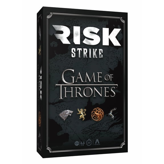 Risk Strike: Game of Thrones Edition, Fast Strategy Card and Dice Game for Adults and Teens, Play as House Stark, Lannister, Targaryen & More, Quick Play for 2-5 Players Ages 17+, Officially Licensed