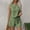 Green, variant on Summer Outfits for Women 2 Piece Cotton Linen Short Sleeve Tank Top and Shorts 2025 Casual Loose Lounge Sets