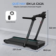 thumbnail image 2 of Caminadora Plegable Premium 2 en 1 SereneLife con Control Remoto, Velocidad Maxima de 14 km/h, Compacta para Guardar Bajo la Cama, 2.5 HP, App Compatible, Fácil de Montar y Almacenar, Capacidad 120 kg, 2 of 7